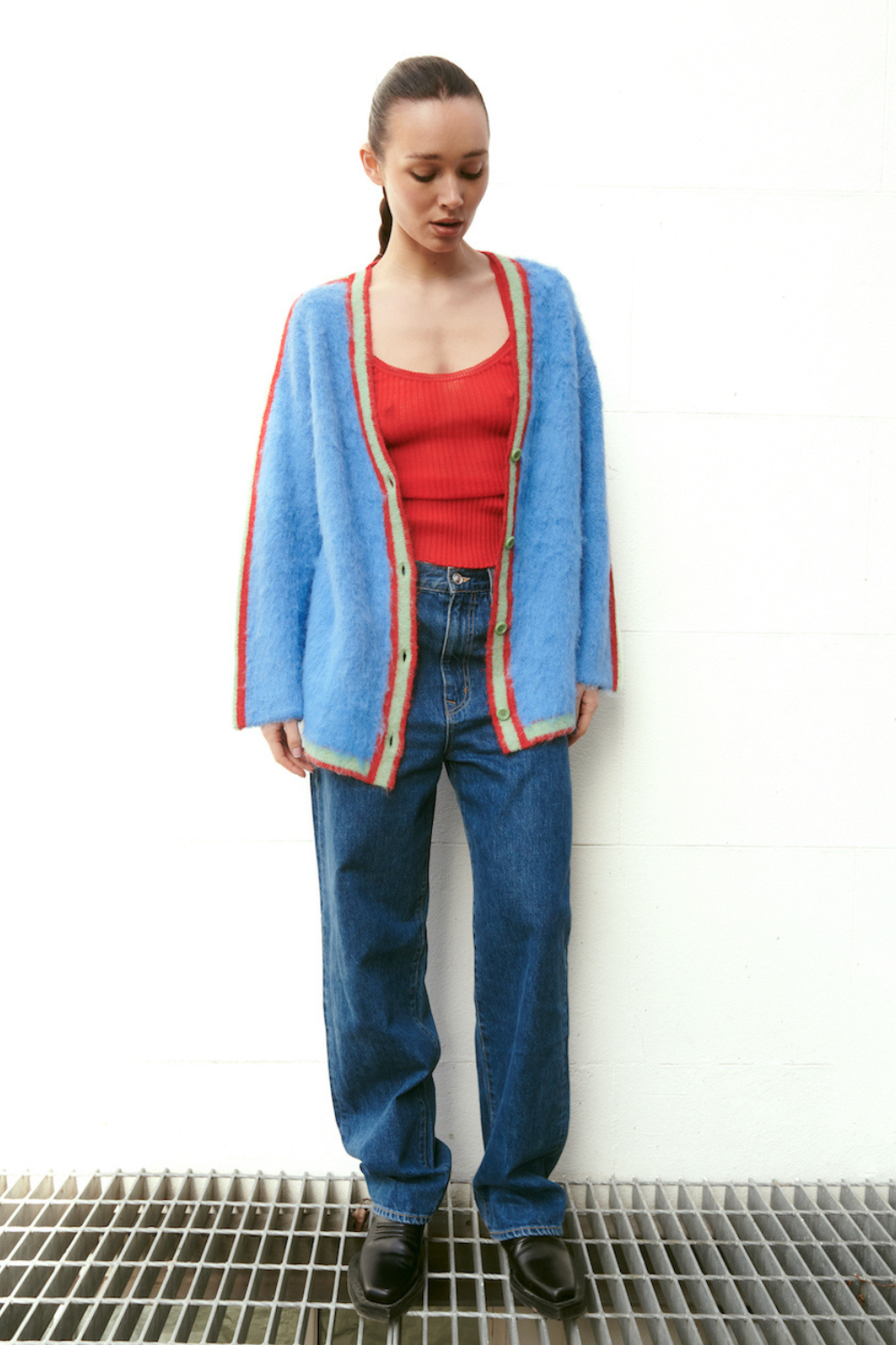 Limited Edition Oversized Suri Cardigan Baby Blue