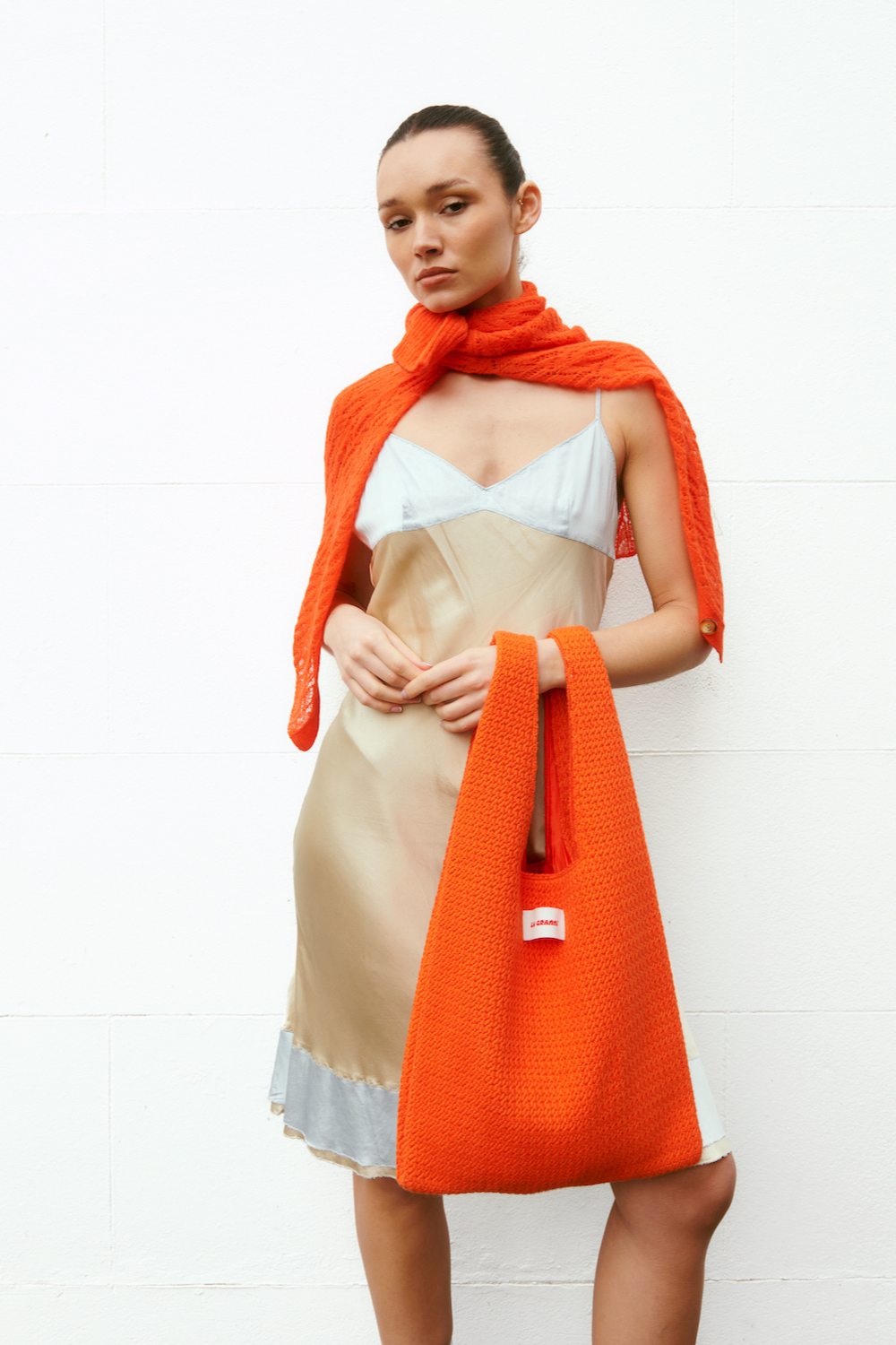 La G Knit Bag Orange