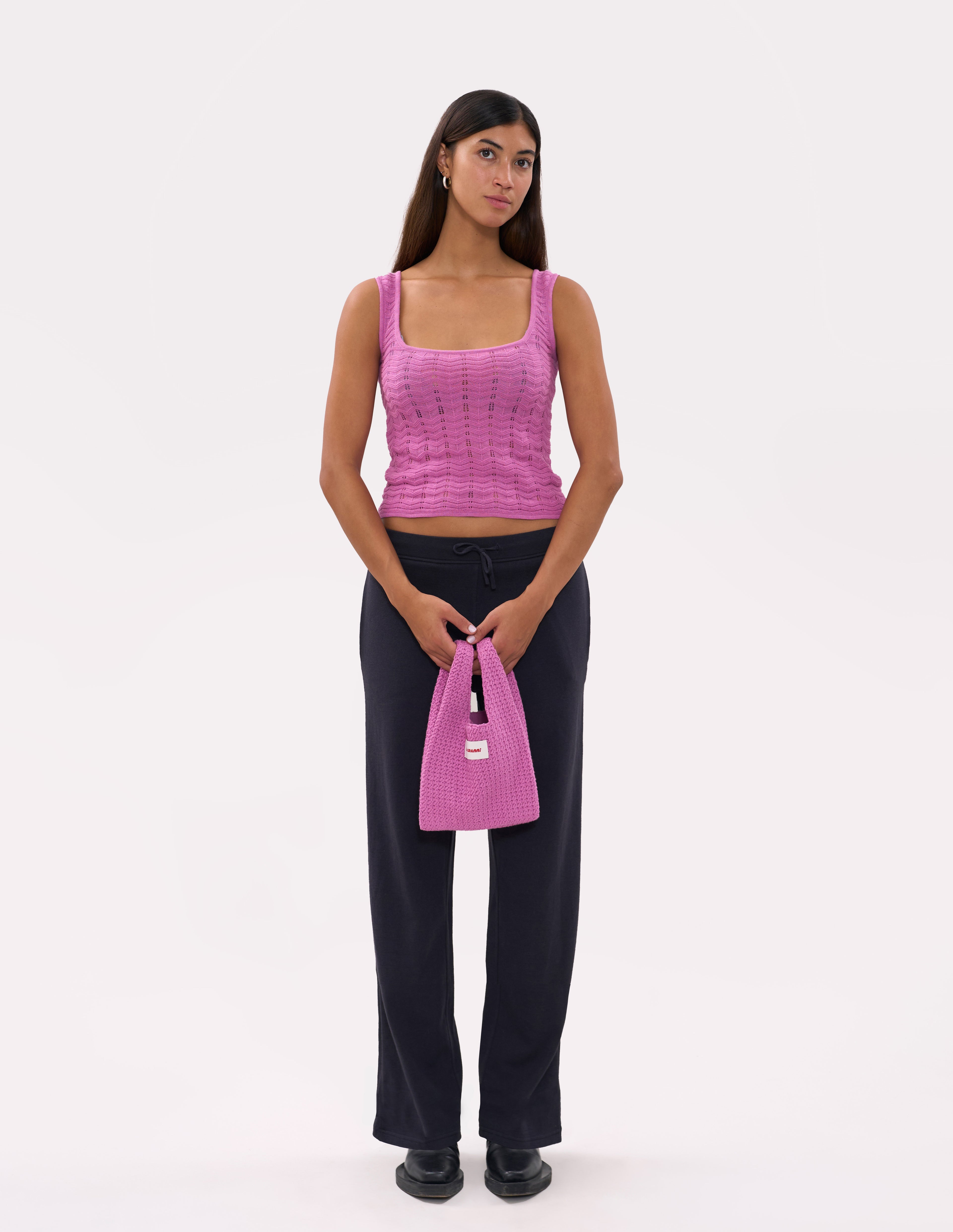 Mini LA G Knit Bag - Pink