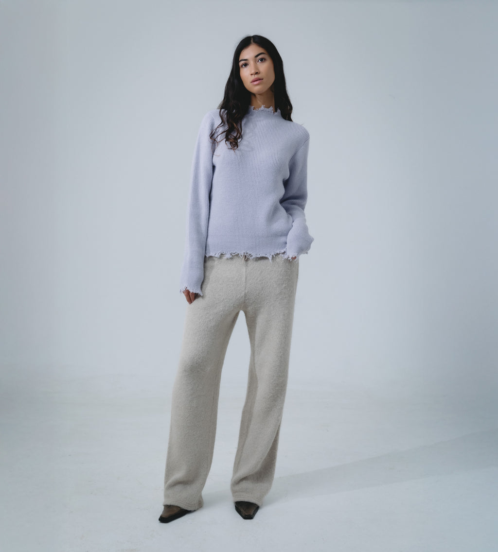 La Granni x Gabriele Alpaca Torn Jumper - Lilac