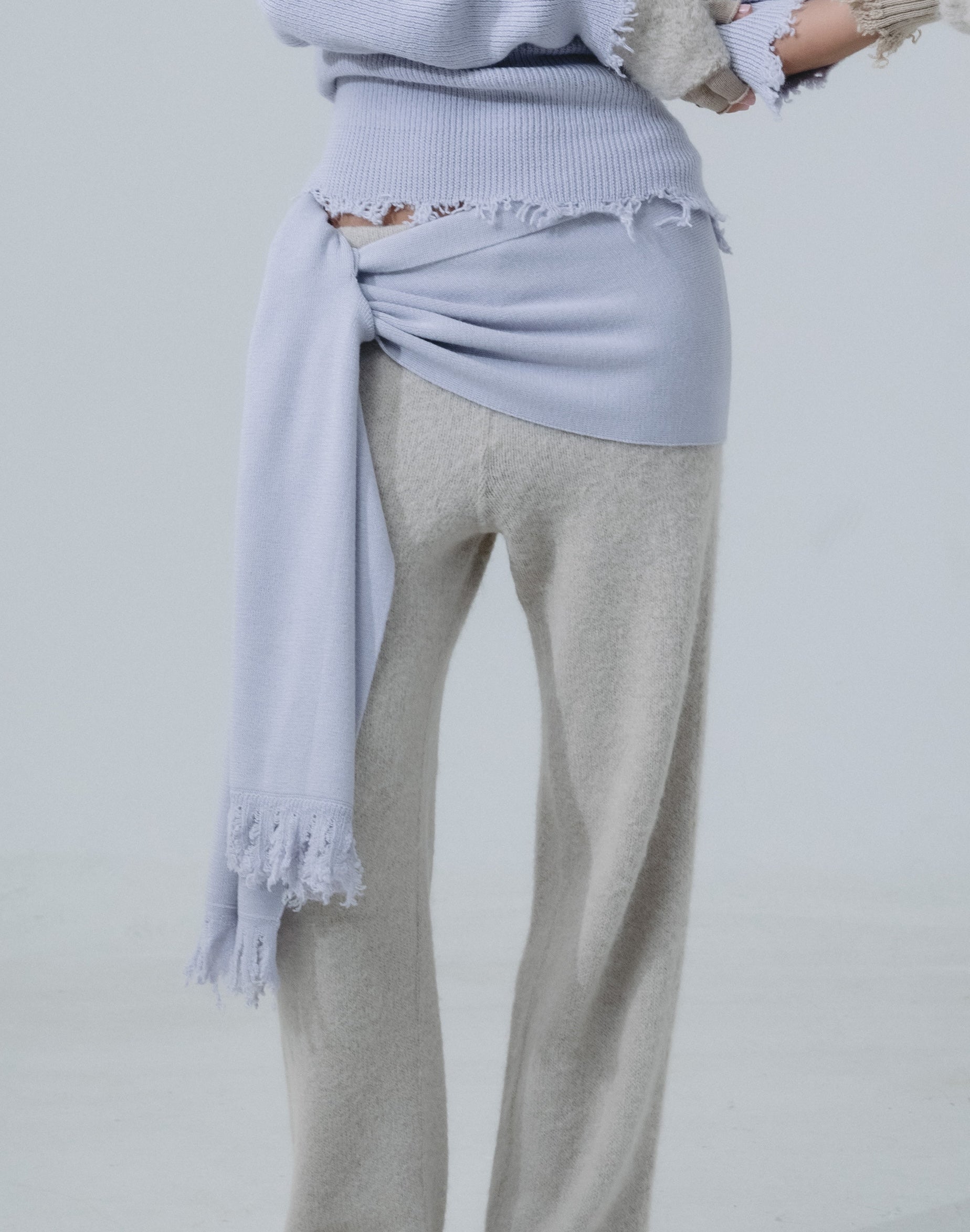 La Granni x Gabriele Three-Way Knit Scarf - Lilac