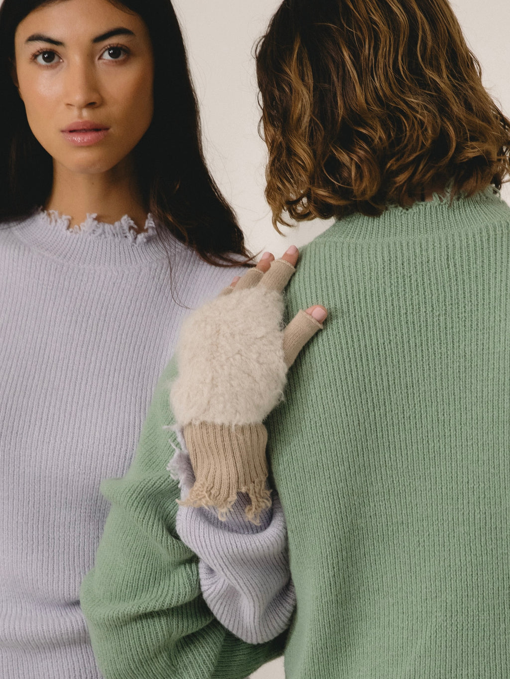 La Granni x Gabriele Suri Split Gloves - Beige