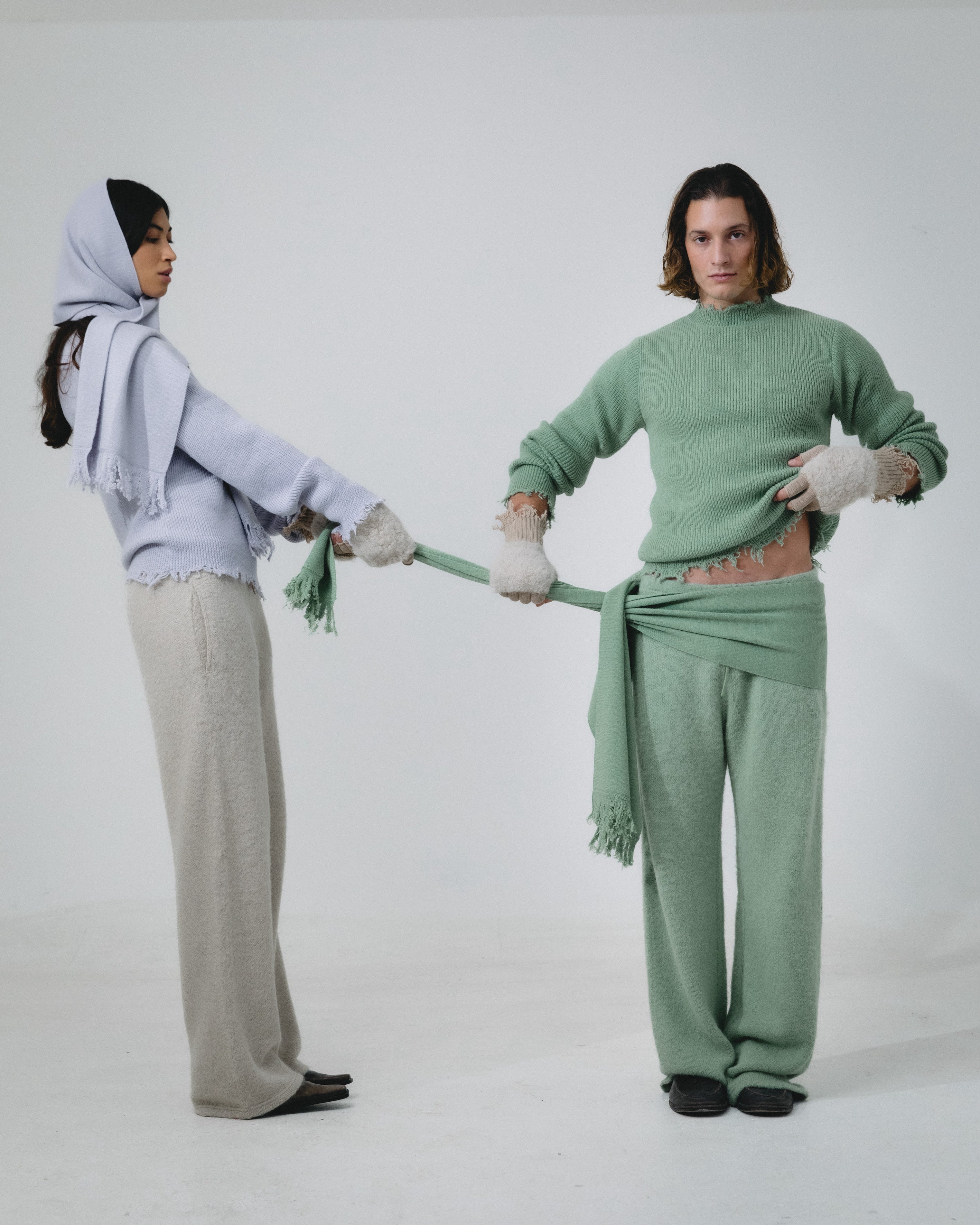 La Granni x Gabriele Suri Knit Trousers - Beige