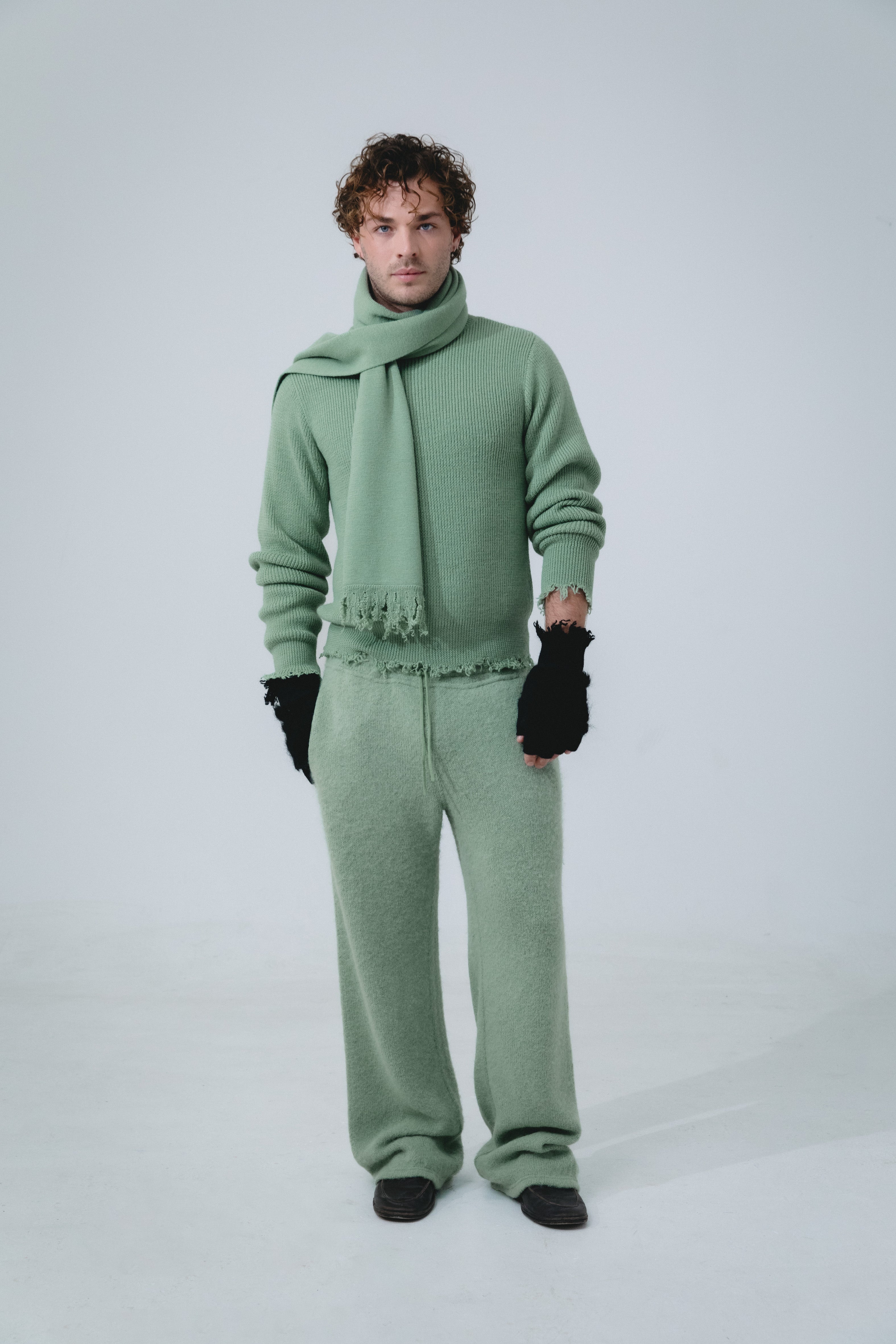 La Granni x Gabriele Three-Way Knit Scarf - Green