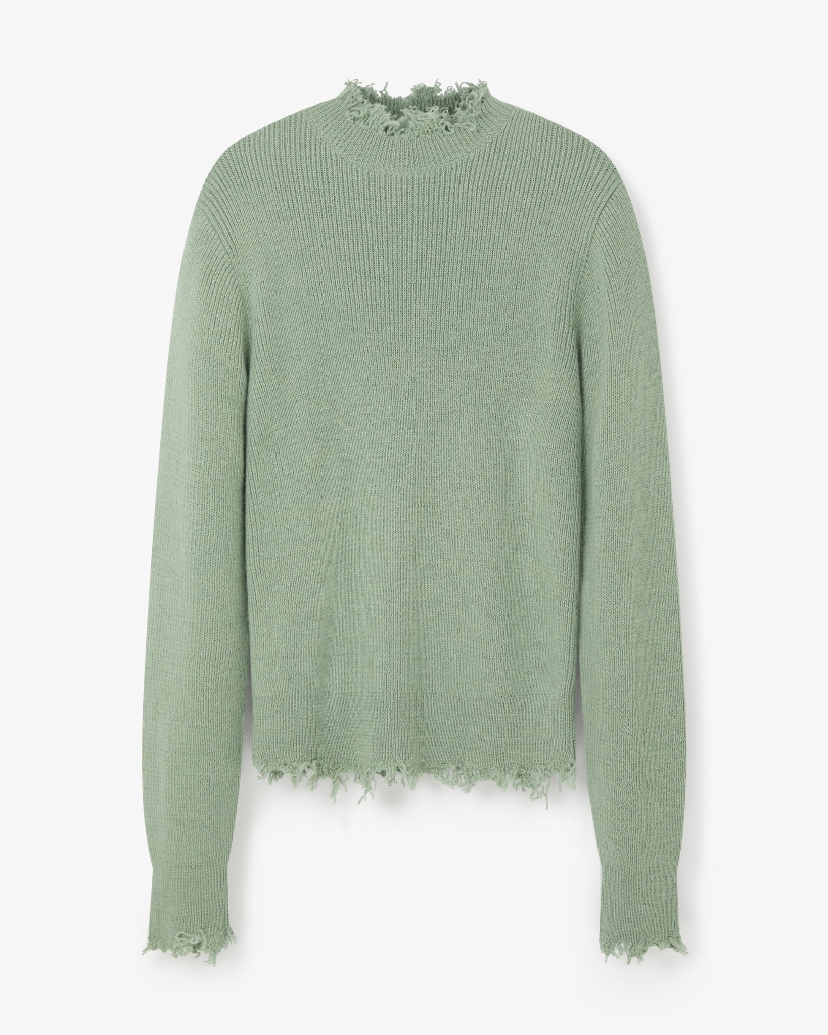 La Granni x Gabriele Alpaca Torn Jumper - Green