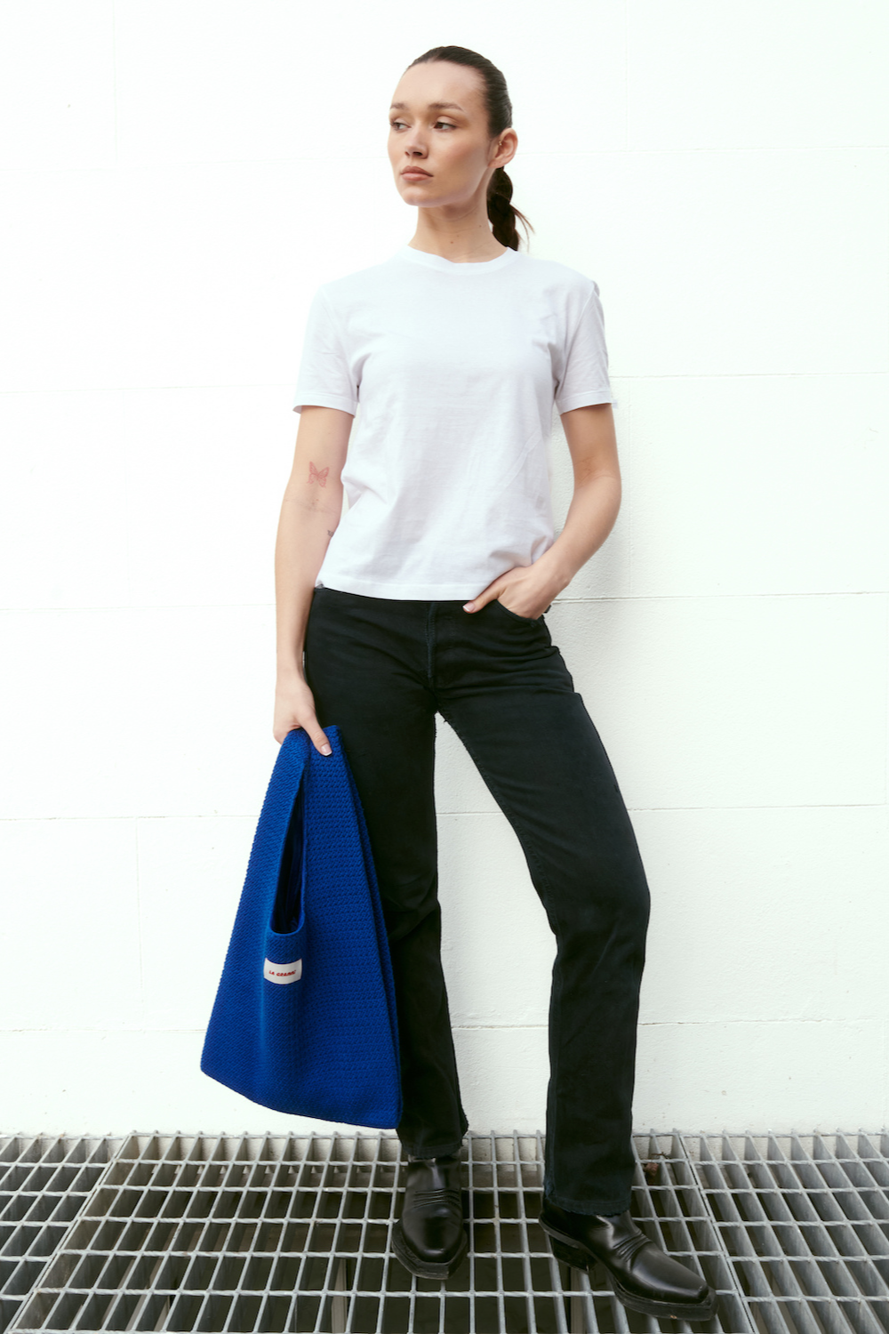La G Knit Bag - Blue