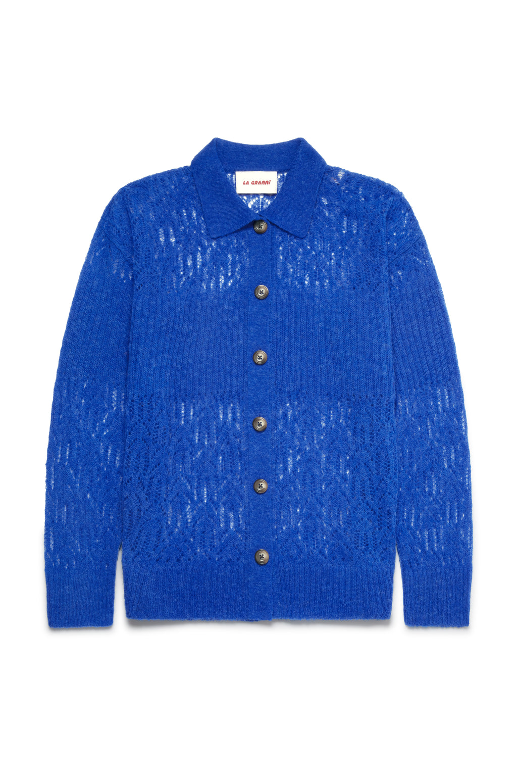 Aranita Collared Cardigan - Blue