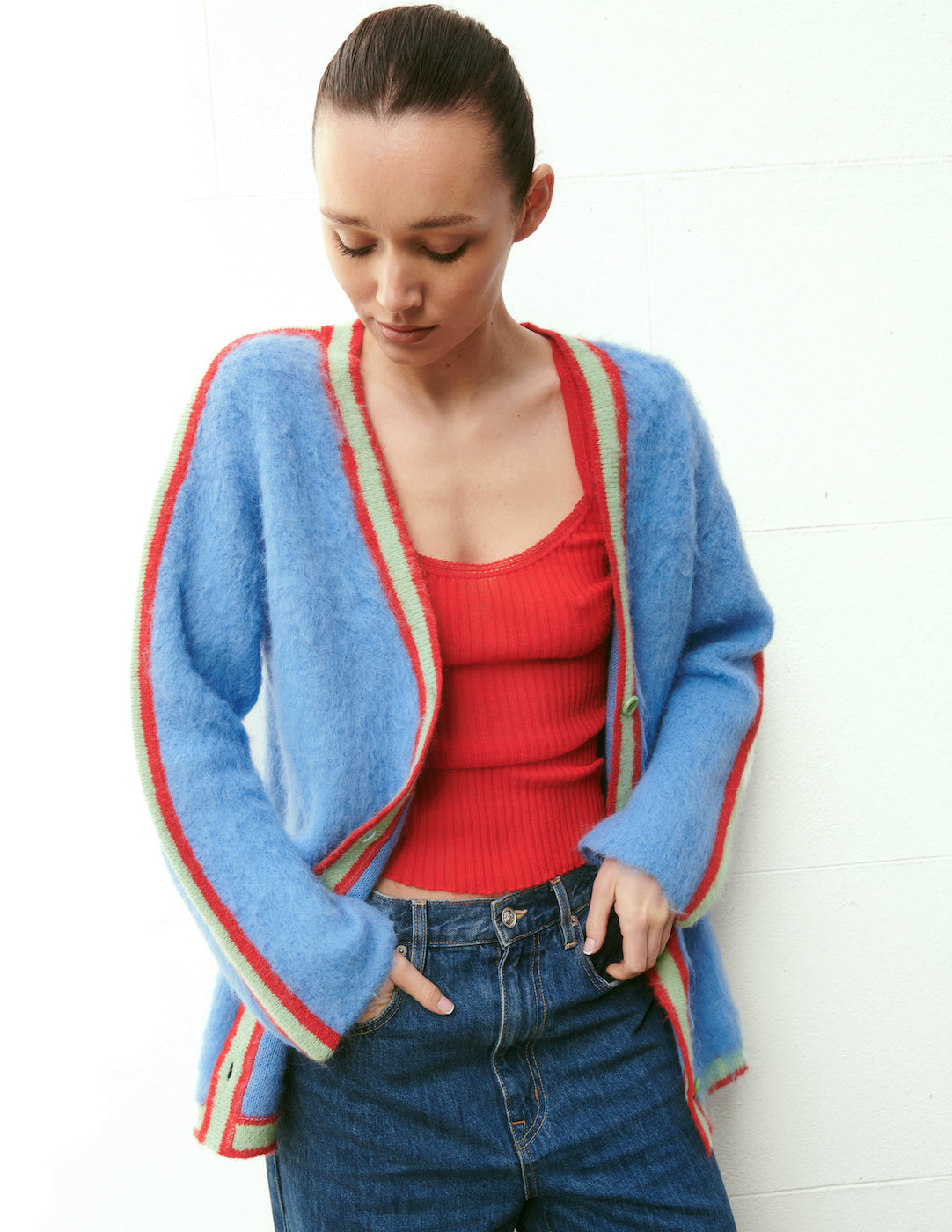 Limited Edition Oversized Suri Cardigan Baby Blue