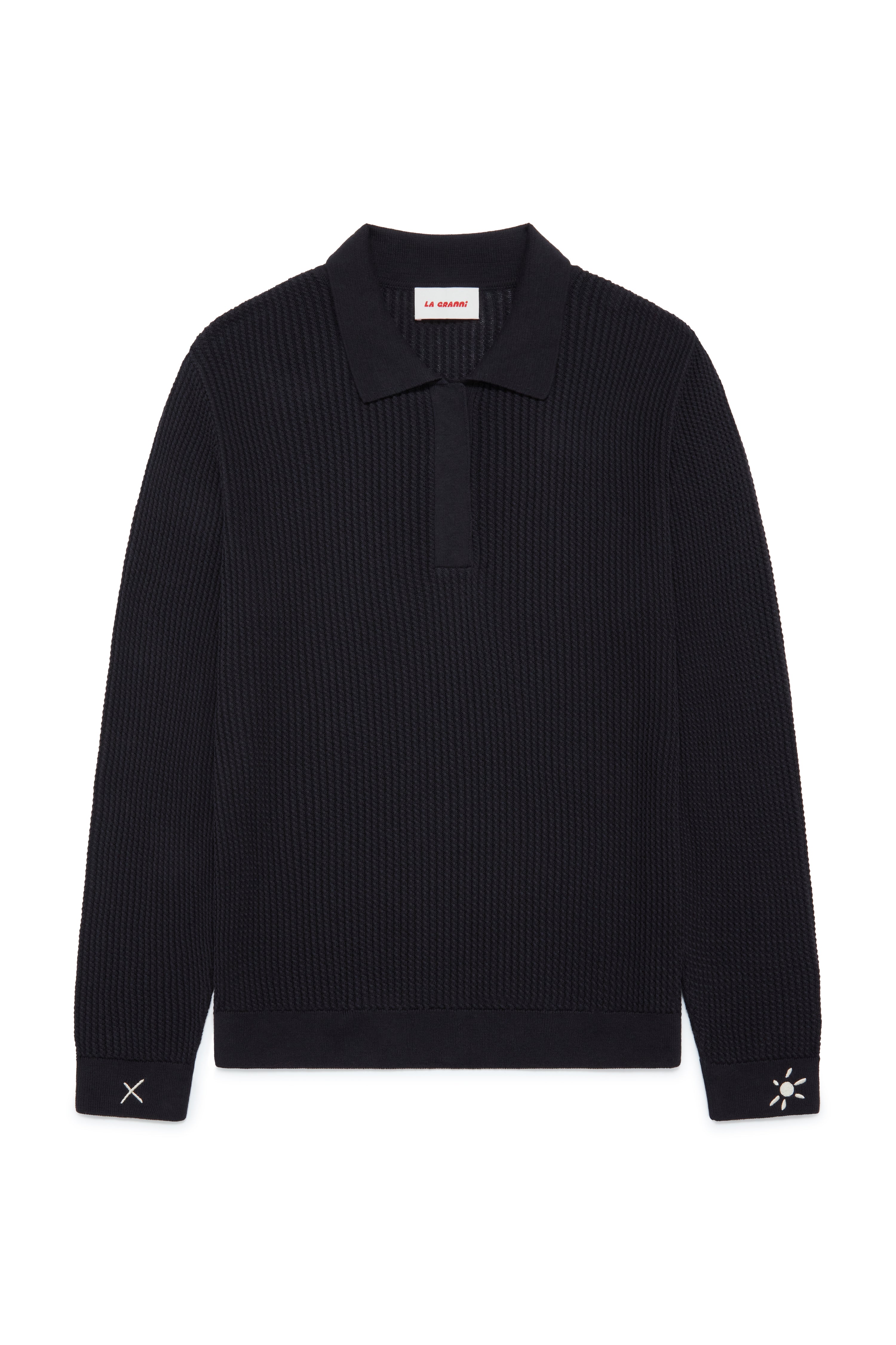 Embroidered Evening Shirt - Charcoal