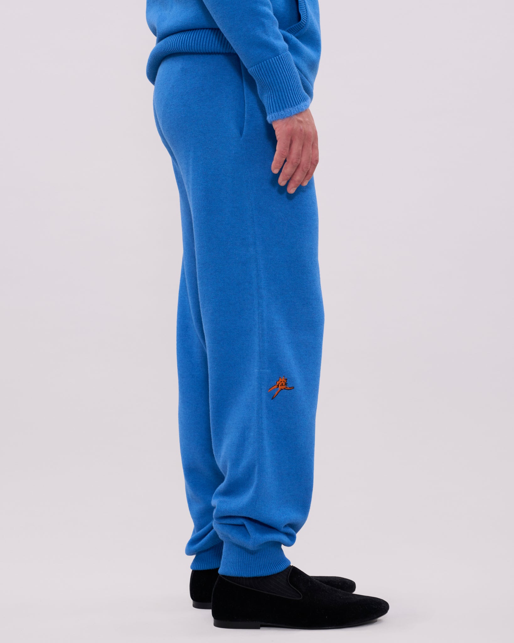 Knitted Gato Trousers - Light Blue