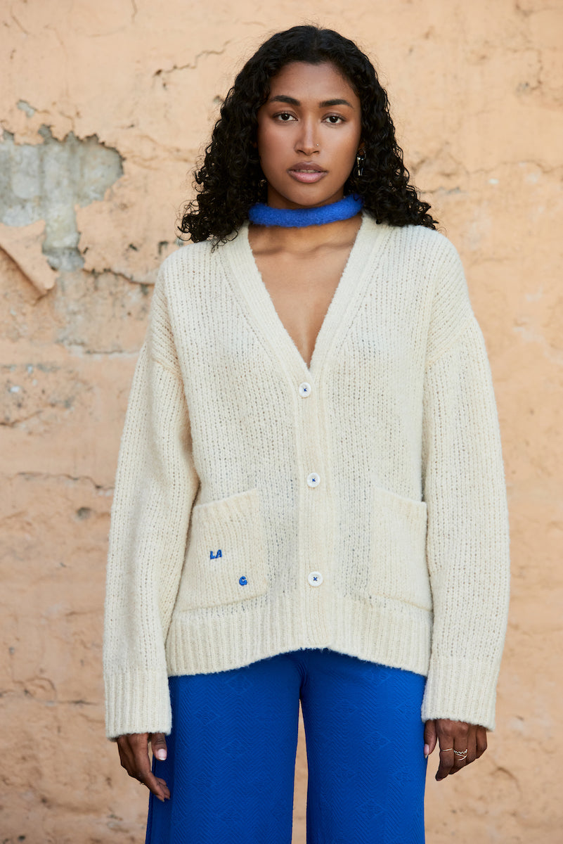 LA G Cardigan - Cream
