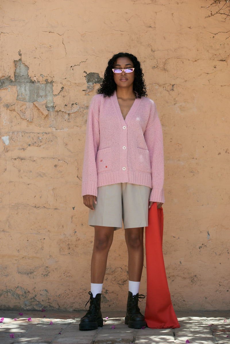 LA G Cardigan - Pink