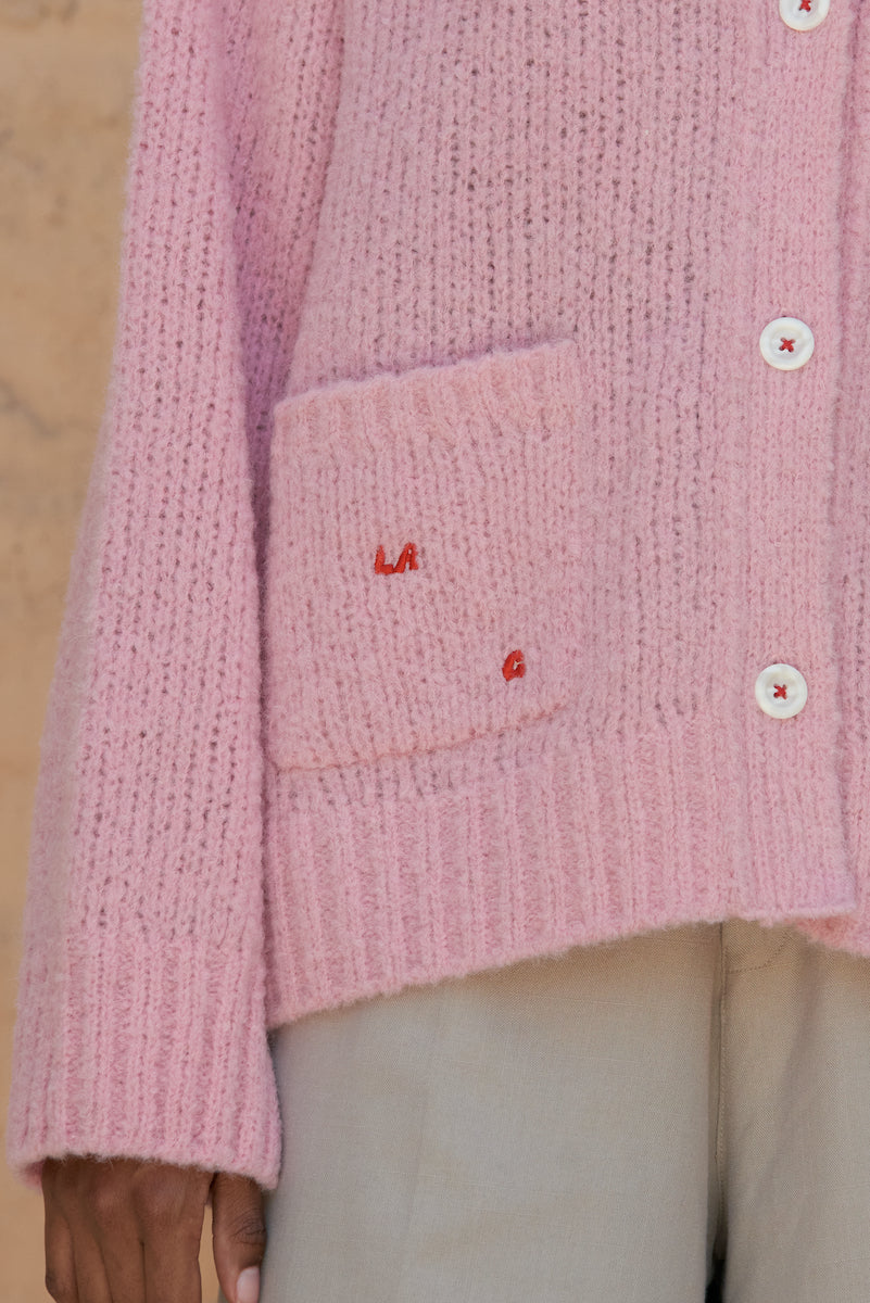 LA G Cardigan - Pink