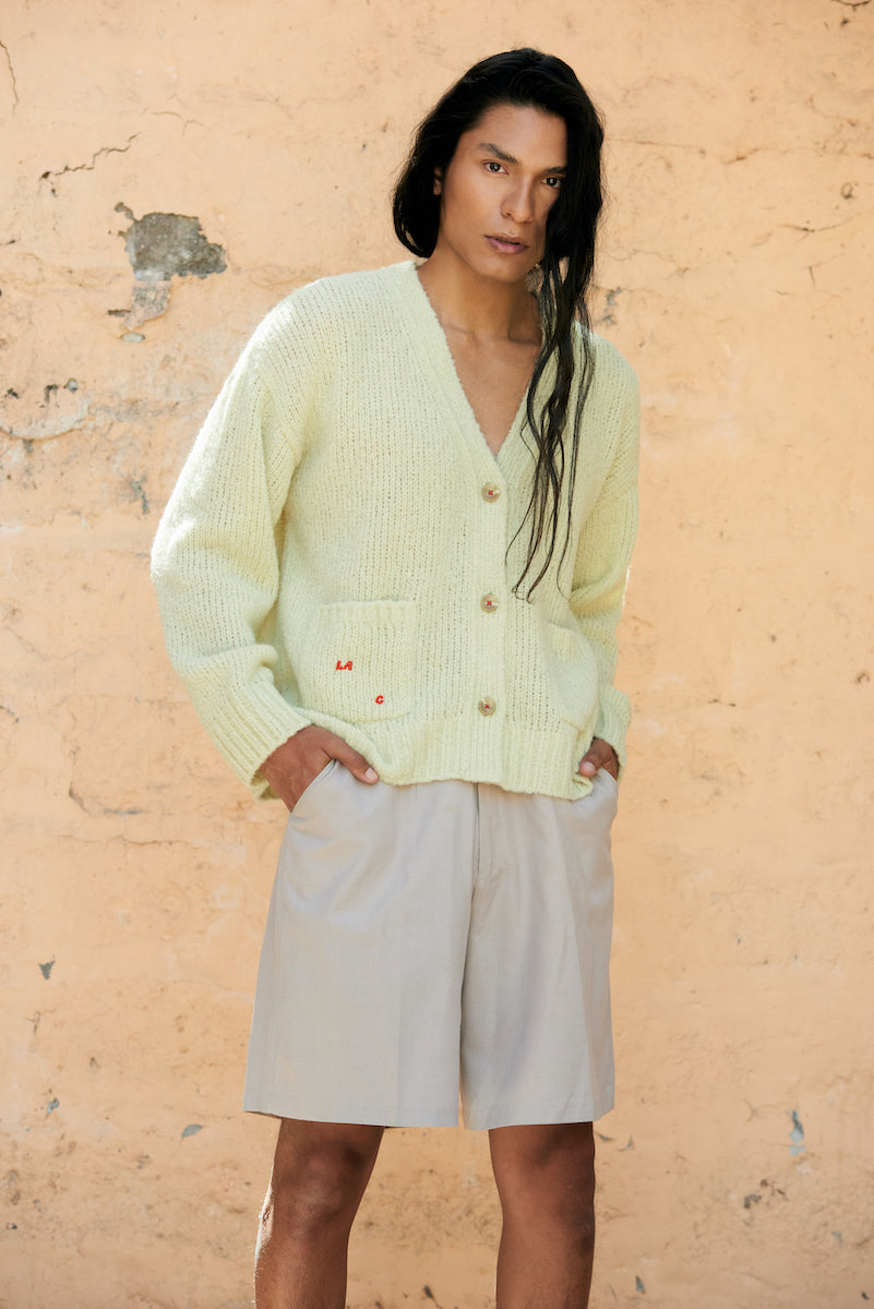 LA G Cardigan - Pistachio