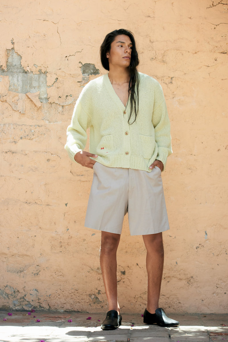 LA G Cardigan - Pistachio
