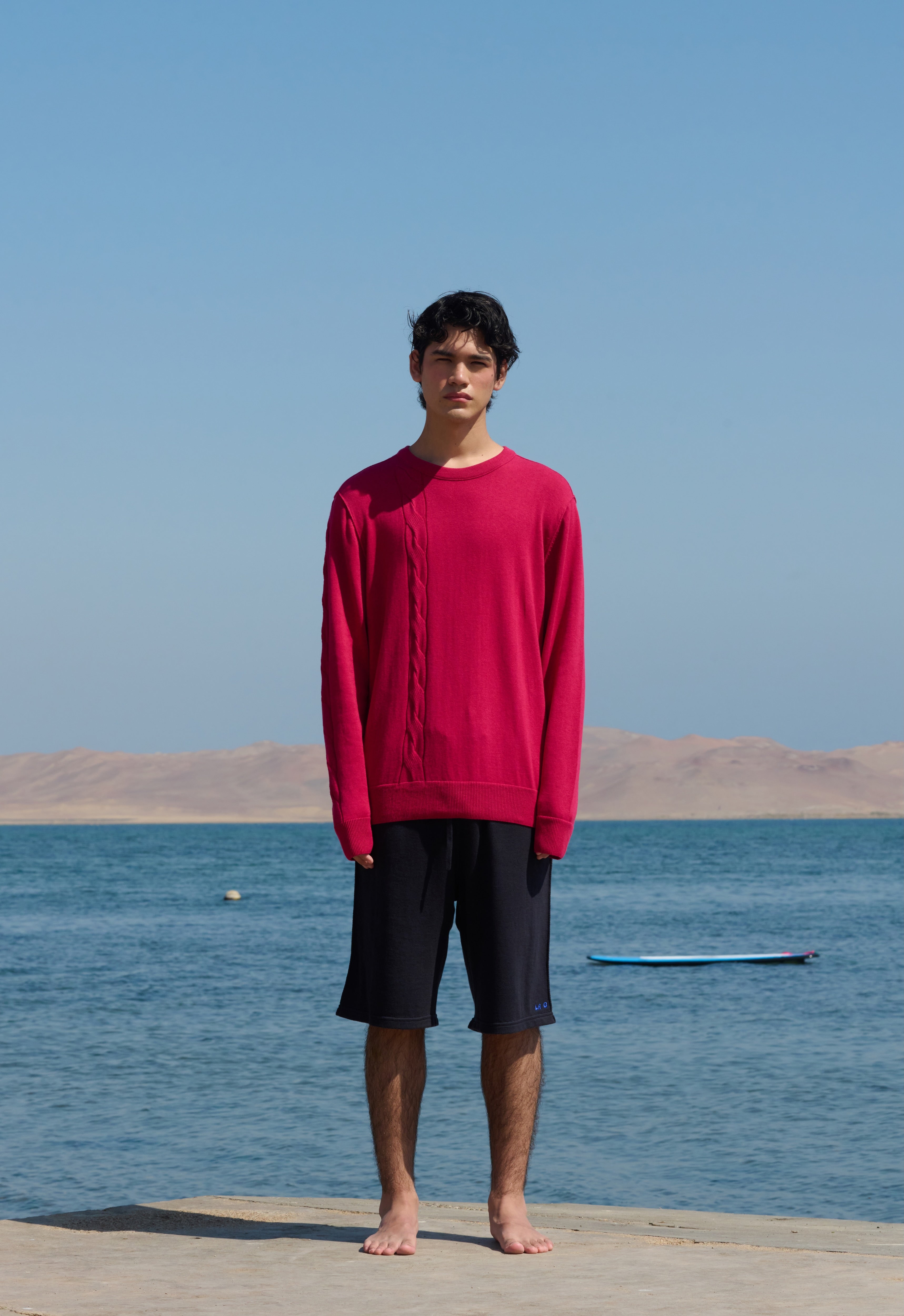 Cable Crewneck - Frambuesa Pink