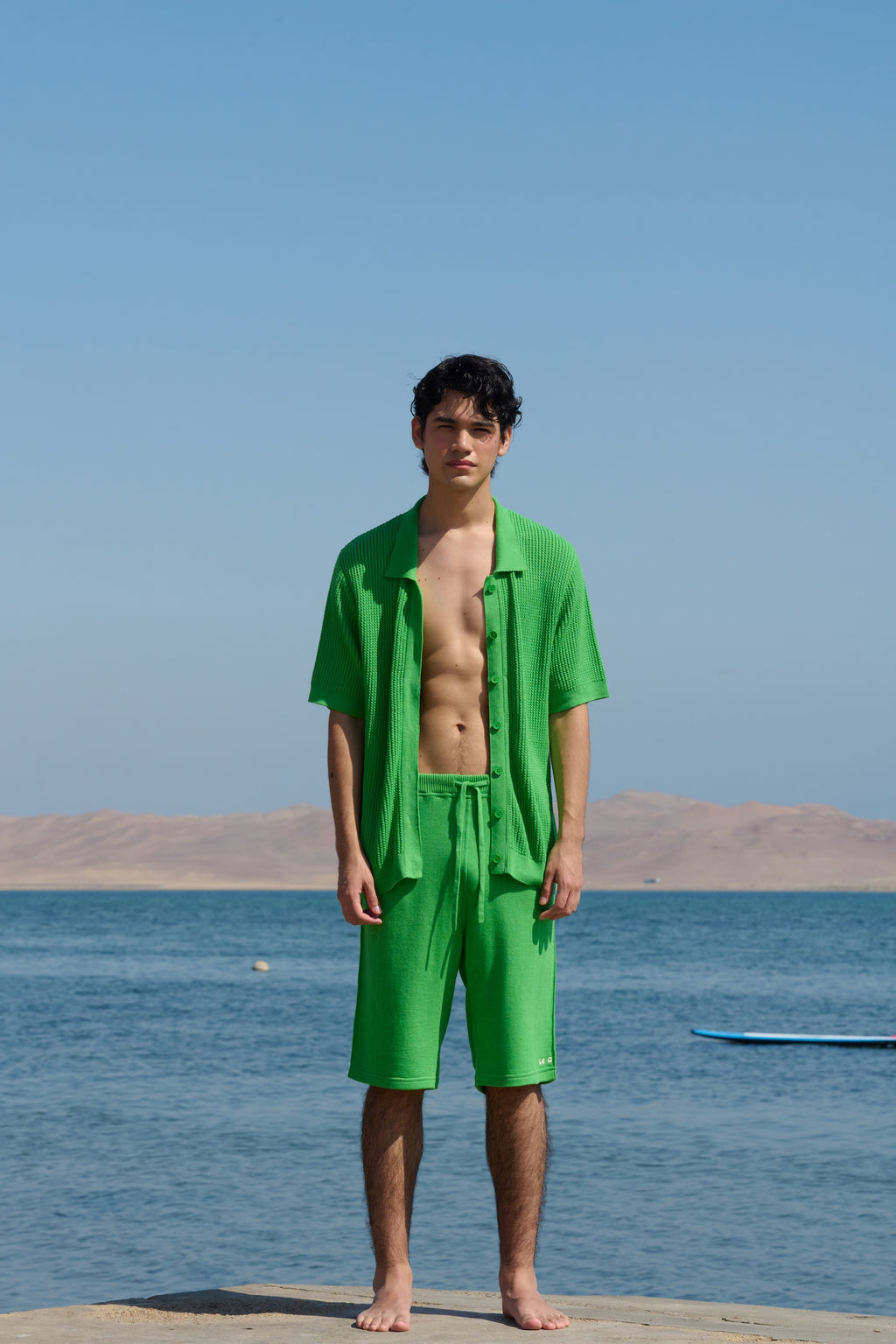 Cables Polo Shirt - Green