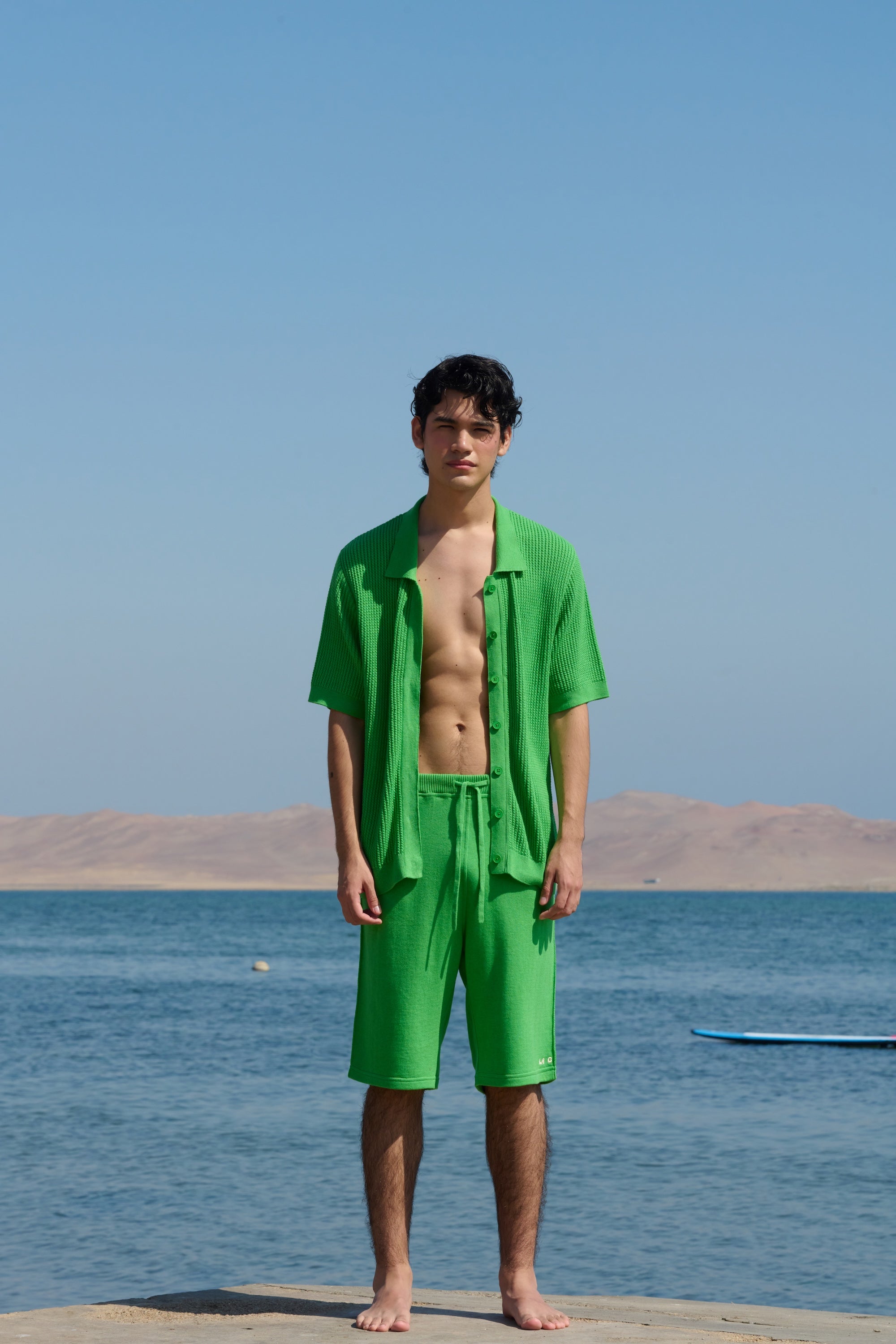 Cables Polo Shirt - Green