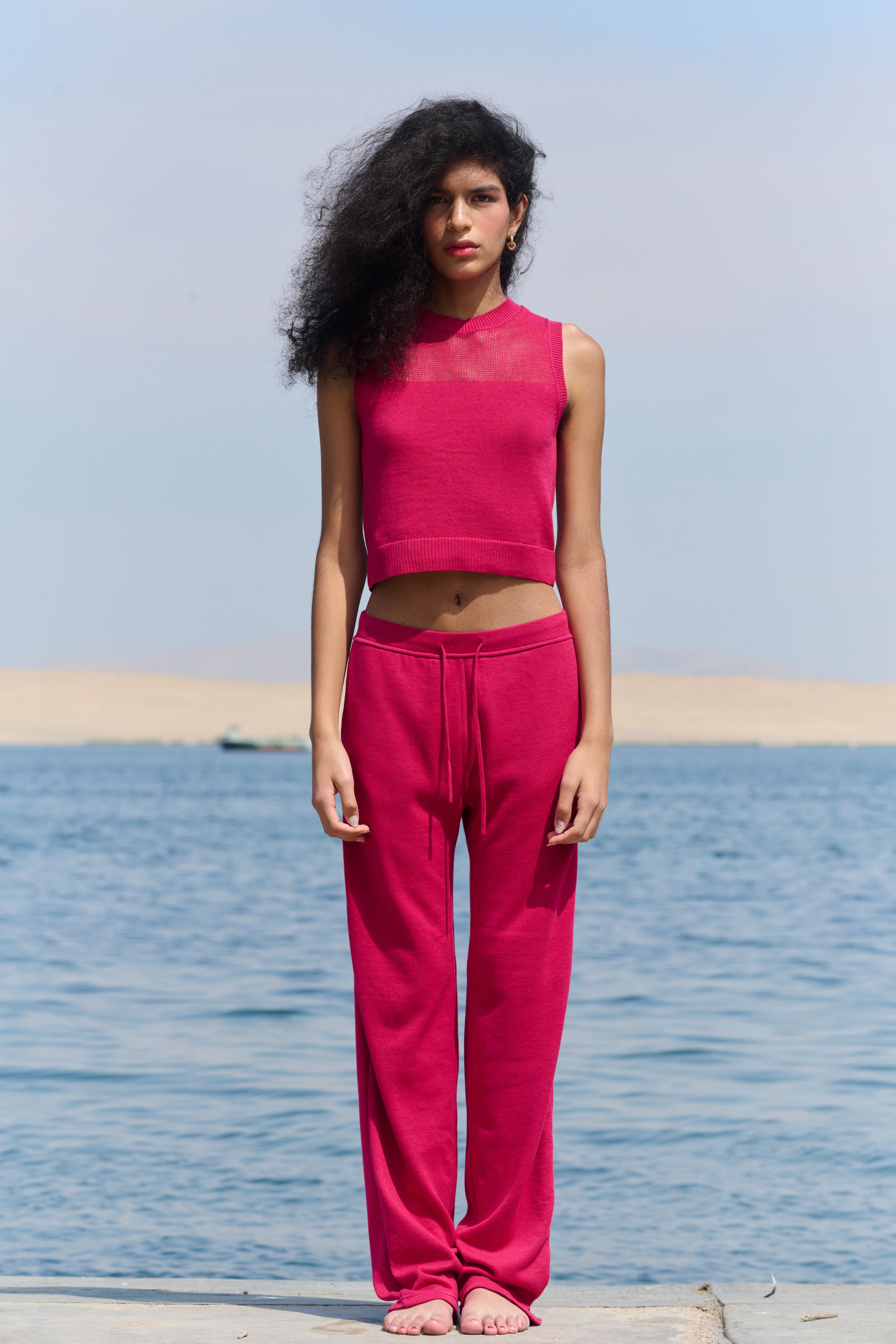 Mesh Trousers - Frambuesa pink