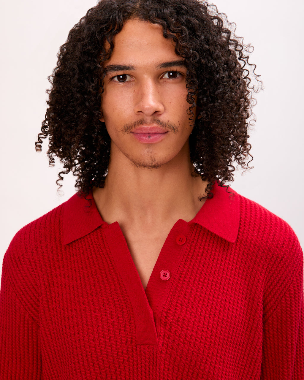 Embroidered Evening Shirt - Red