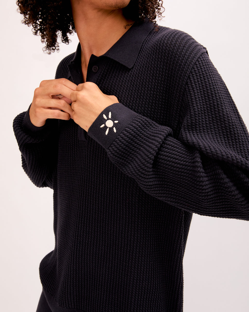 Embroidered Evening Shirt - Charcoal