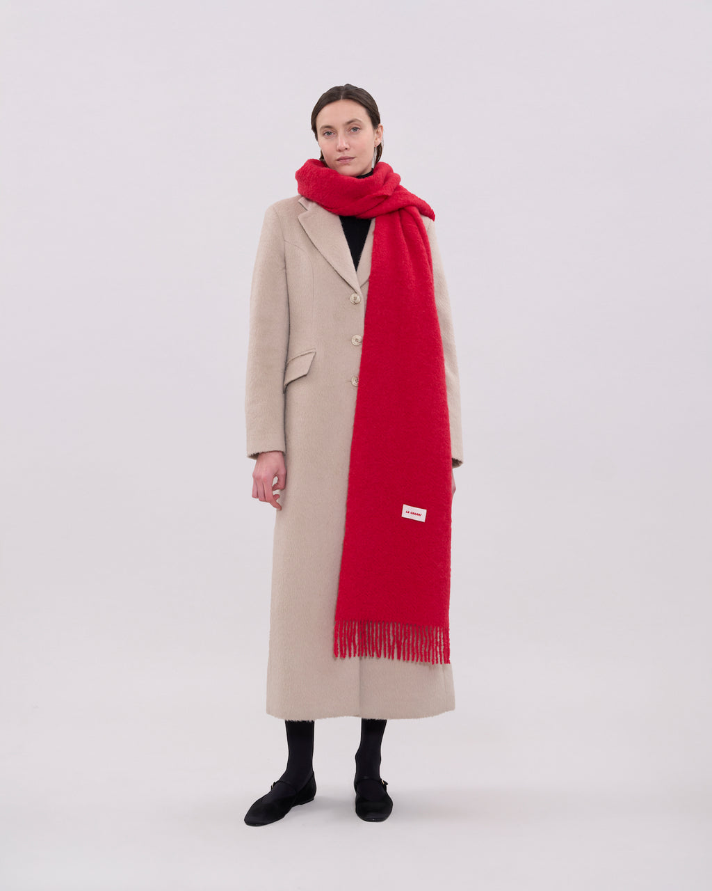 Oversized Scarf - Red