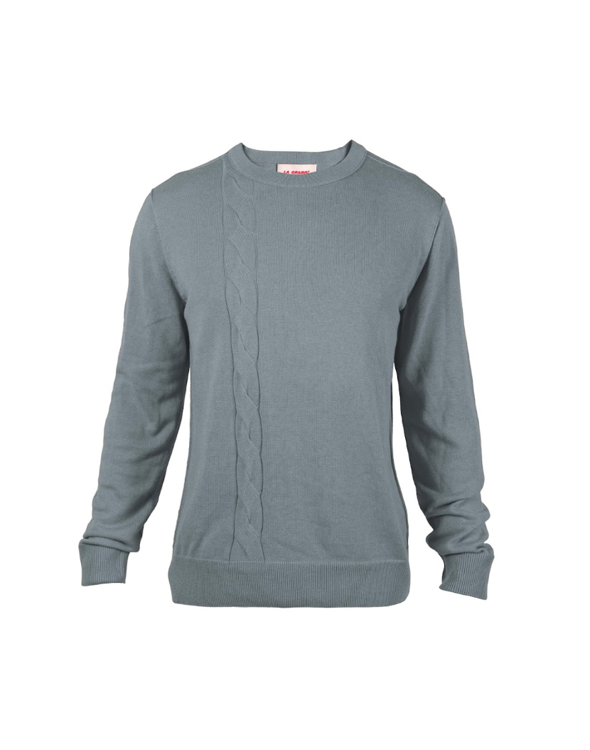 Cable Crewneck - Grey