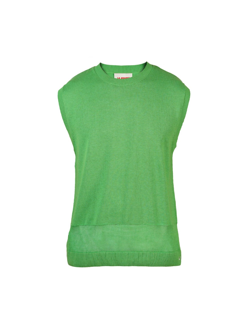 LA G Men's Knit Vest - Green