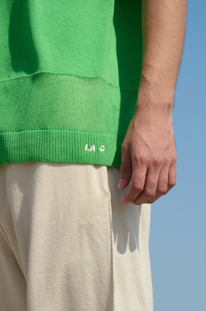 LA G Men's Knit Vest - Green