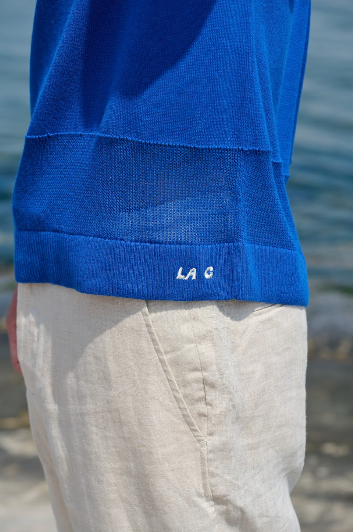 LA G Men's Knit Vest - Blue