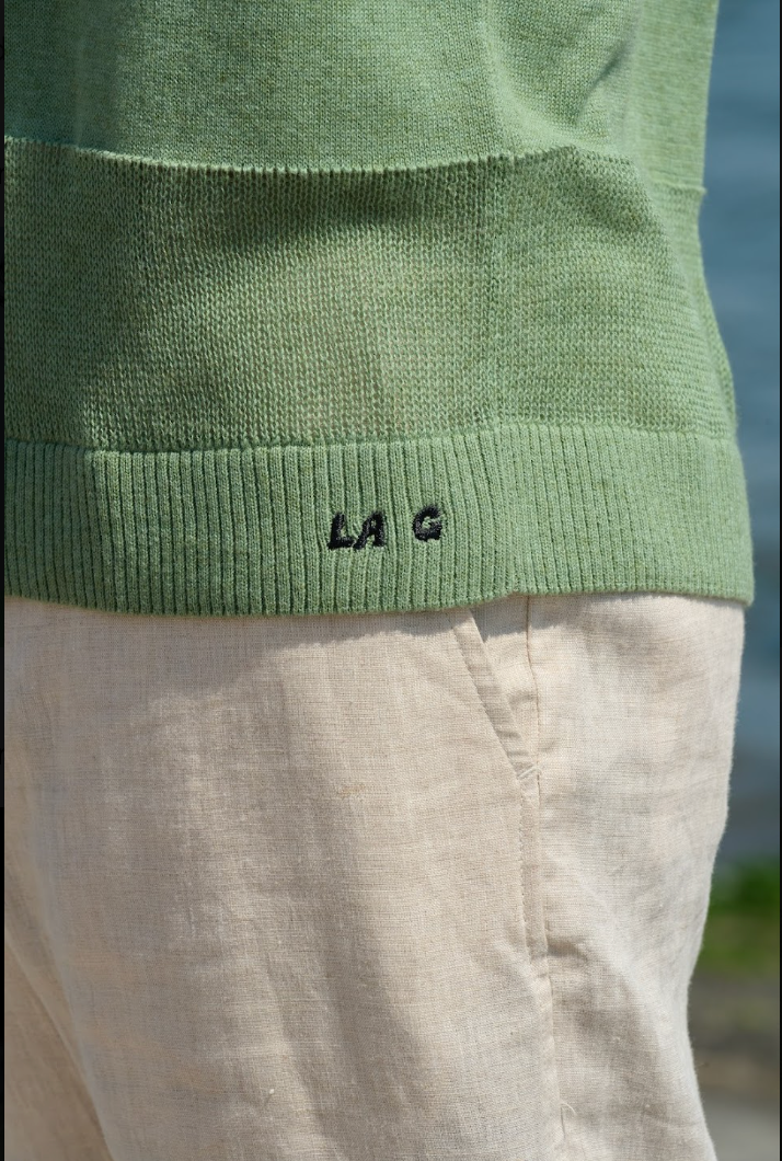 LA G Men's Knit Vest - Khaki