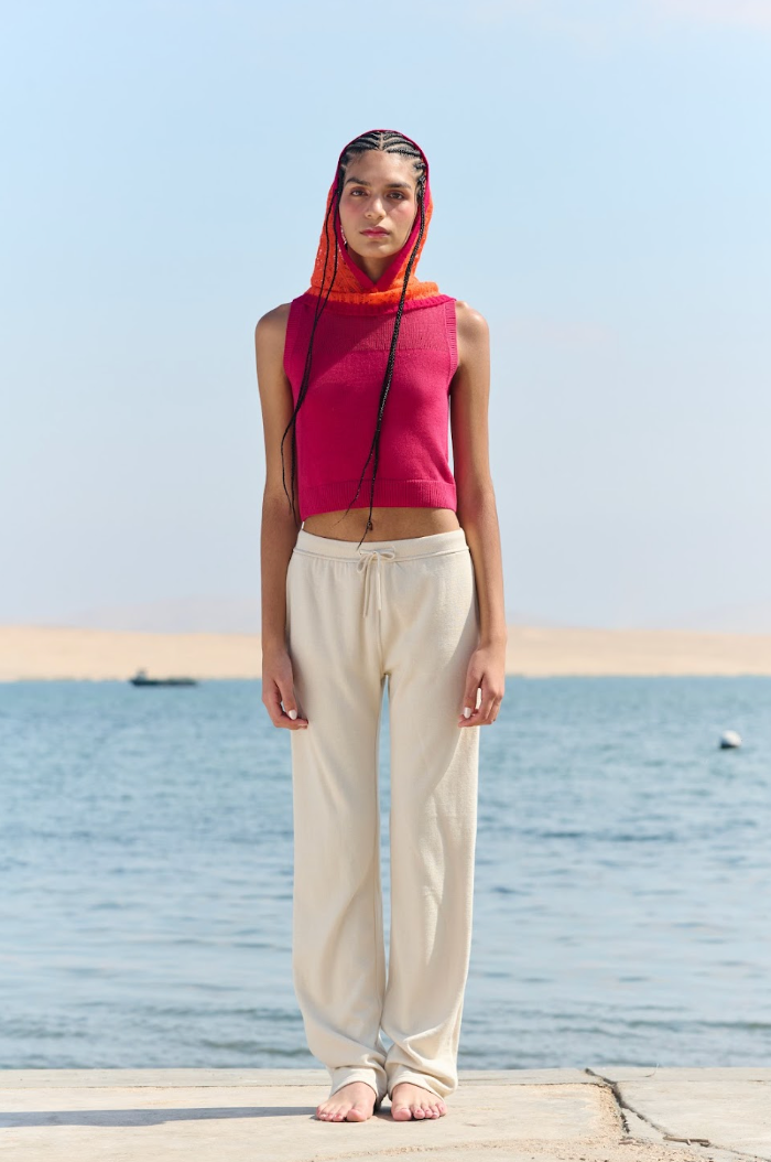 Mesh Trousers - Cream