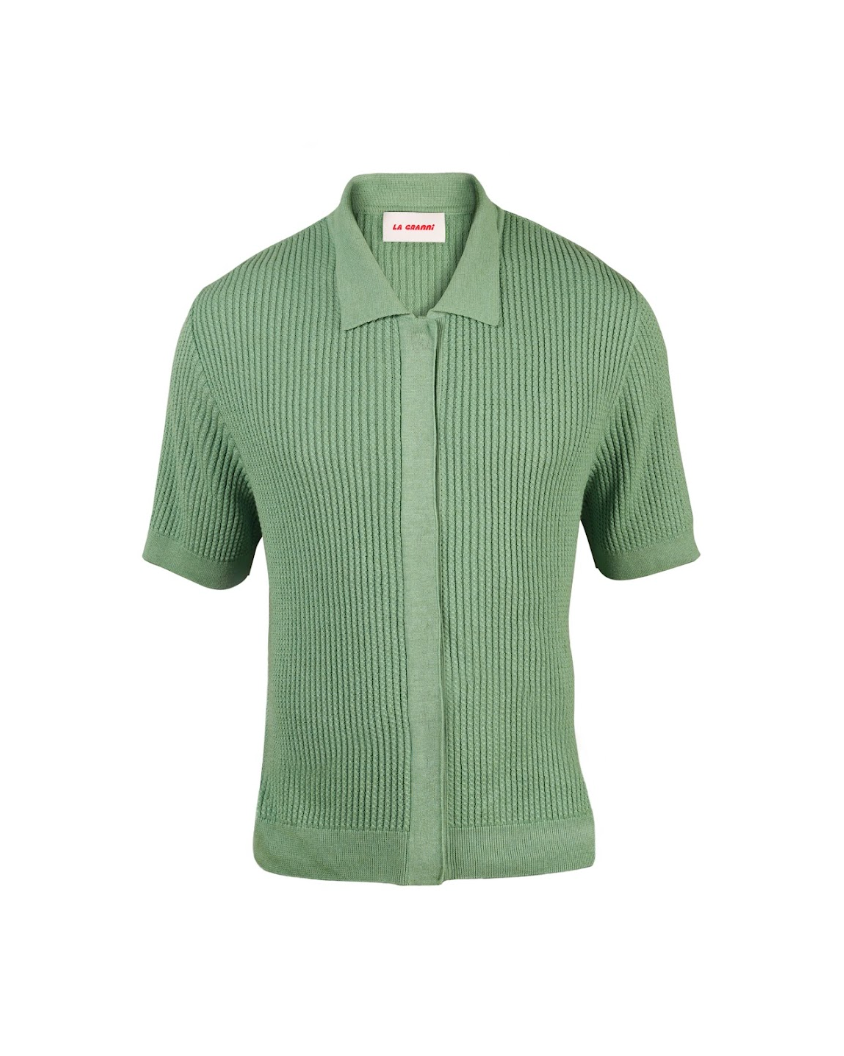 Cables Polo Shirt - Khaki
