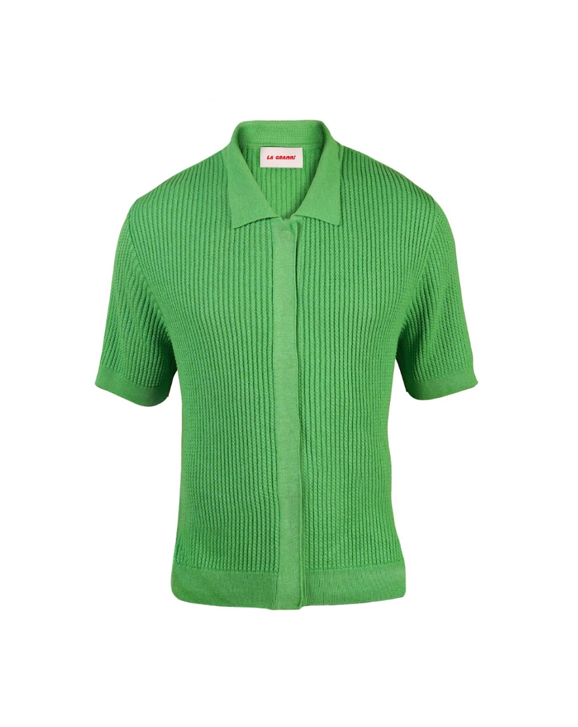 Cables Polo Shirt - Green