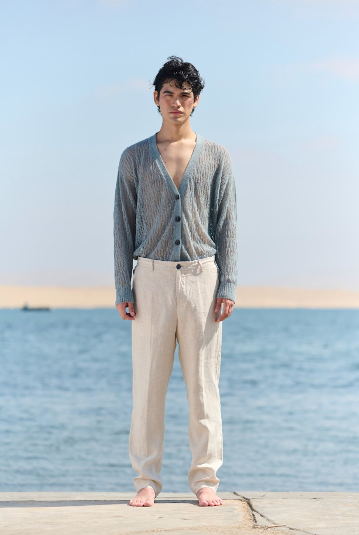 Arañita V Neck Cardigan - Grey