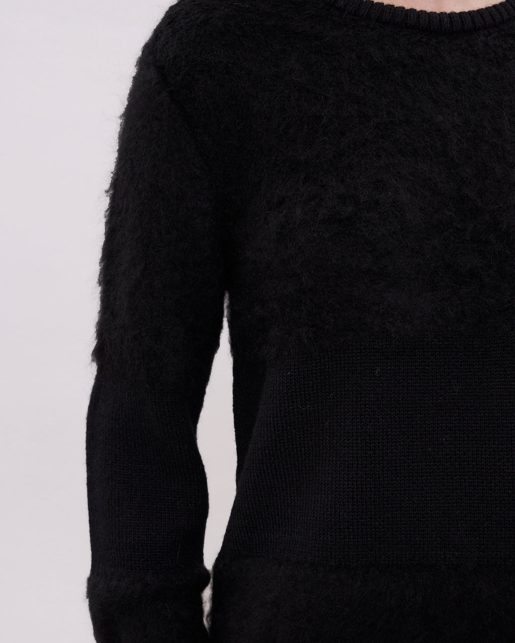 Two Tone Crewneck - Black