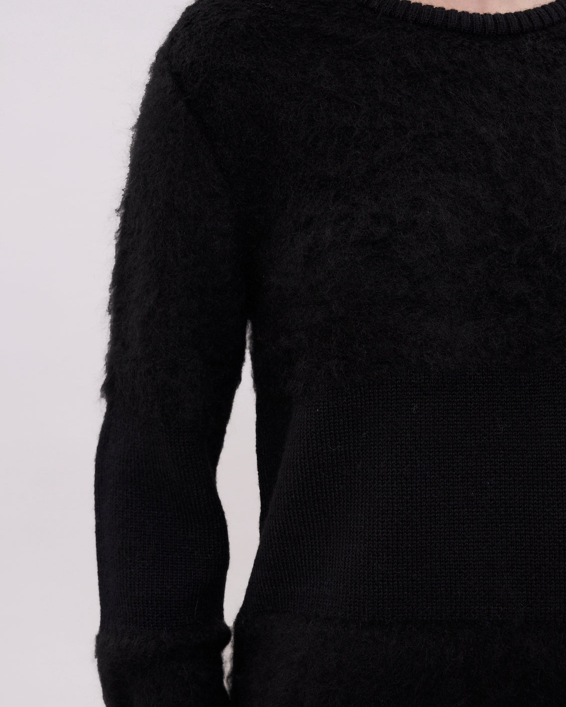 Two Tone Crewneck - Black