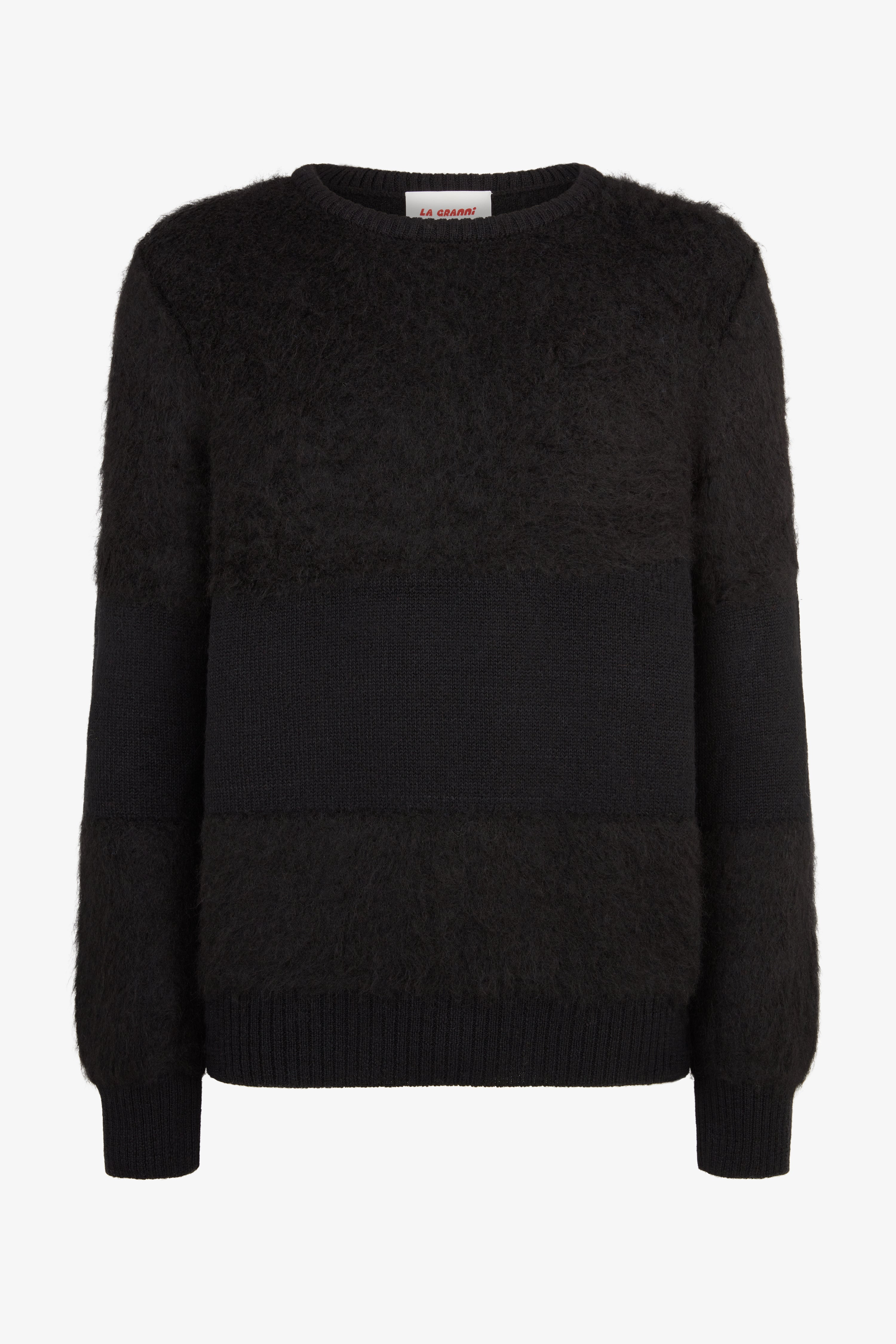 Two Tone Crewneck - Black