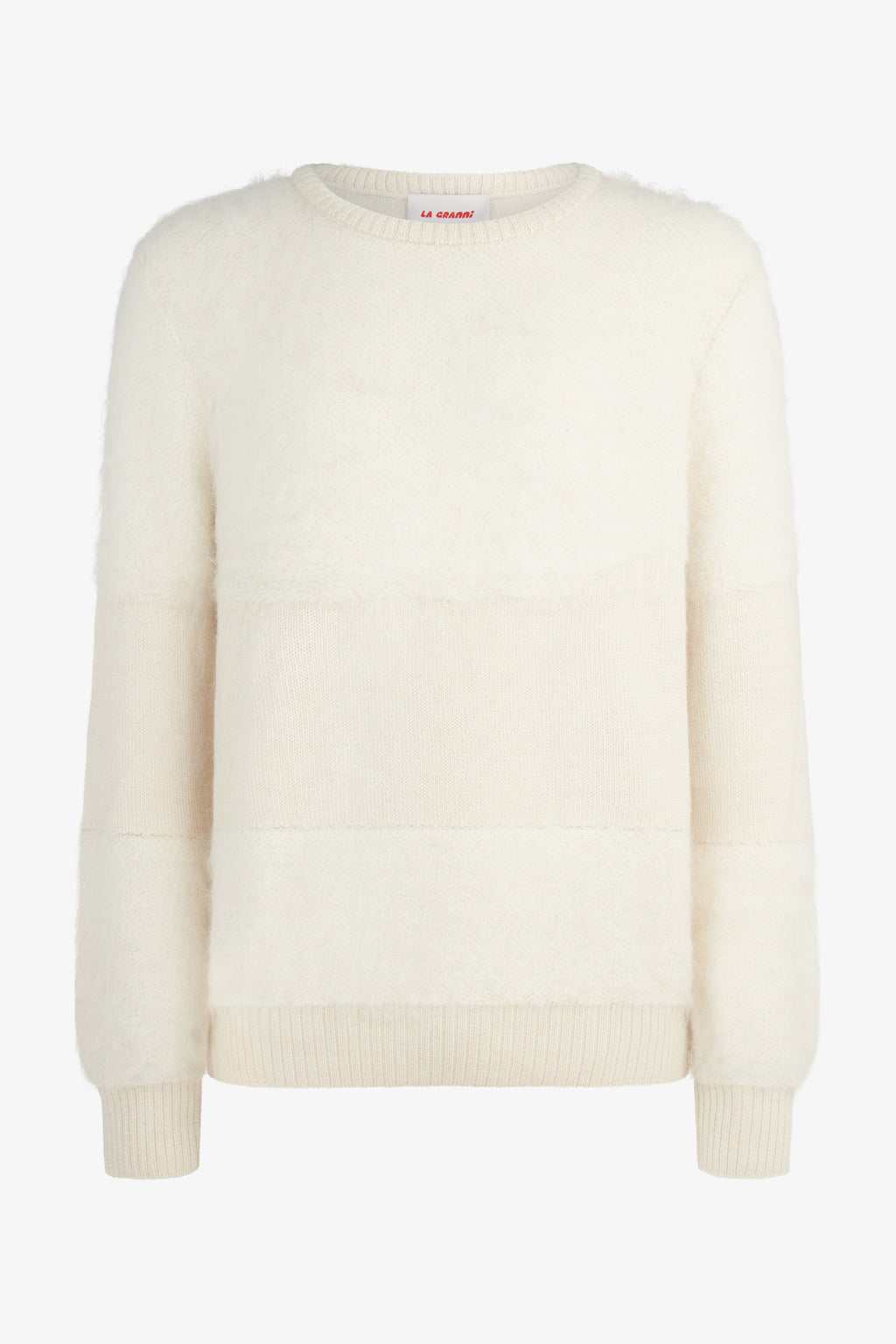 Two Tone Crewneck - Cream