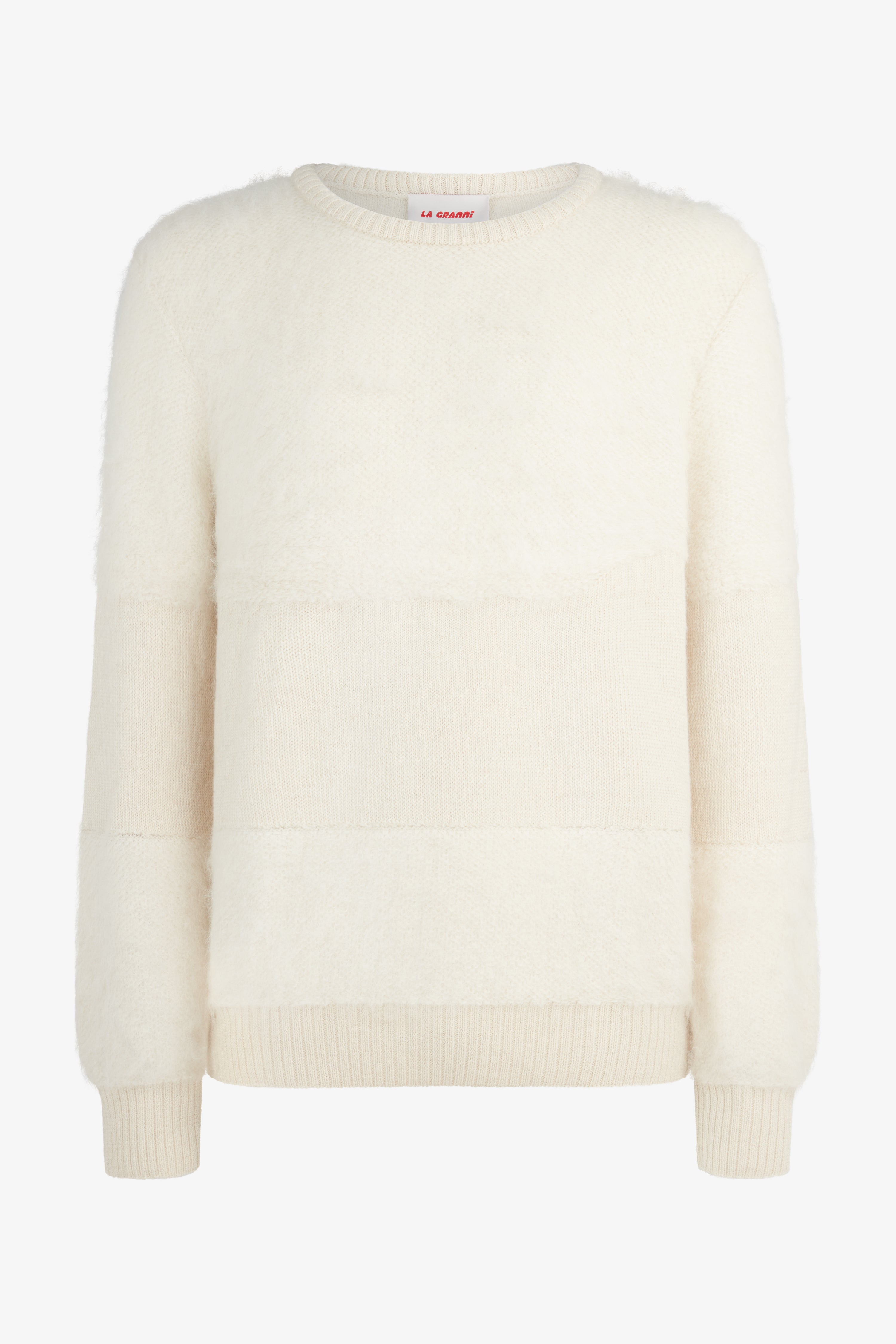 Two Tone Crewneck - Cream