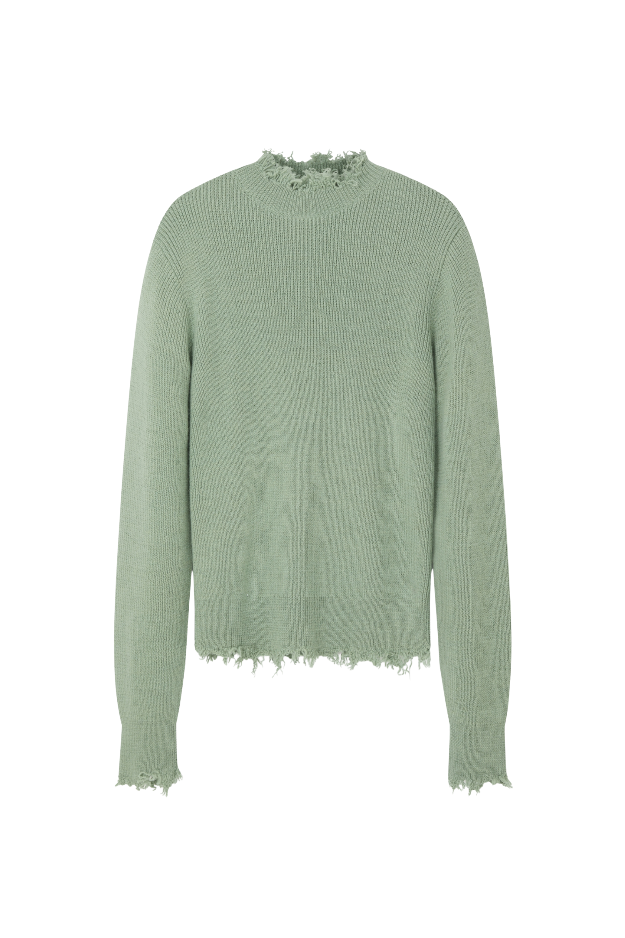 La Granni x Gabriele Alpaca Torn Jumper - Green