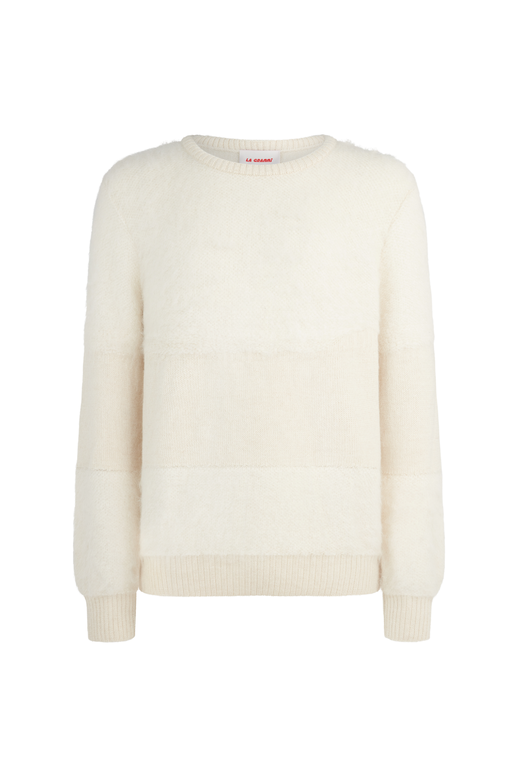 Two Tone Crewneck - Cream