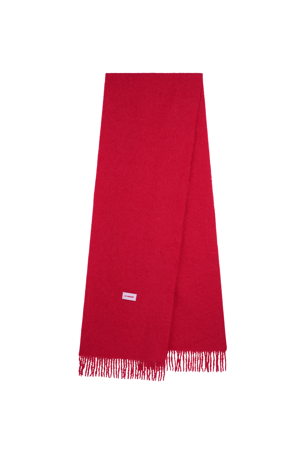 Oversized Alpaca Scarf - Red