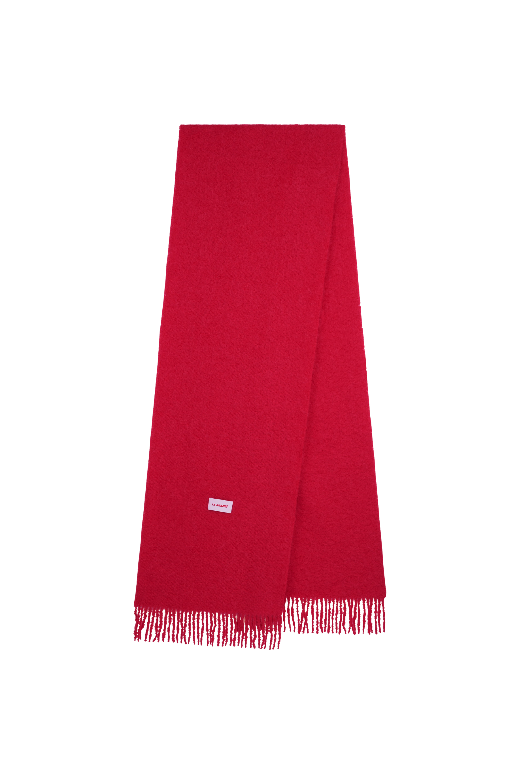Oversized Alpaca Scarf - Red