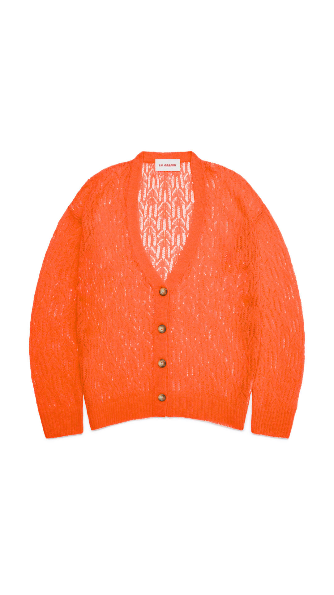 Arañita V Neck Cardigan - Orange