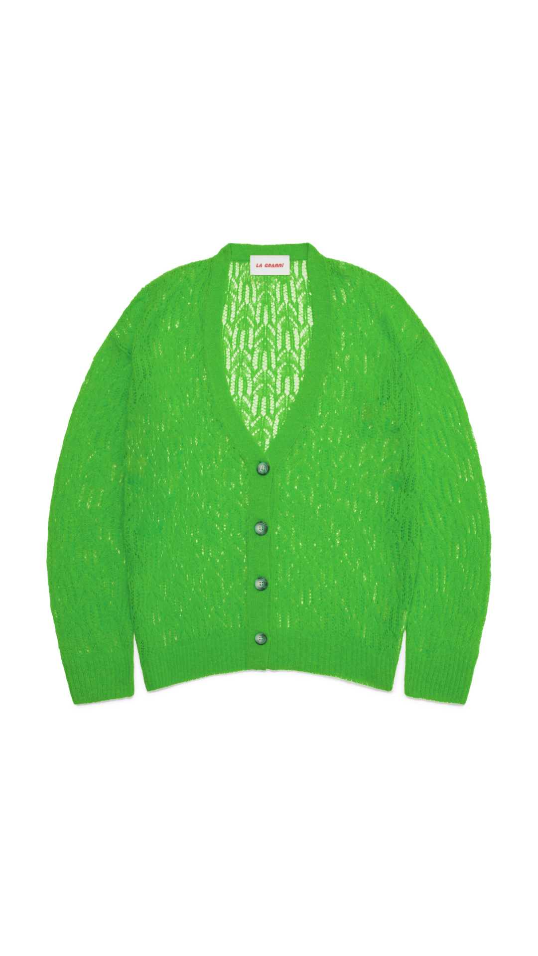 Arañita V Neck Cardigan - Green