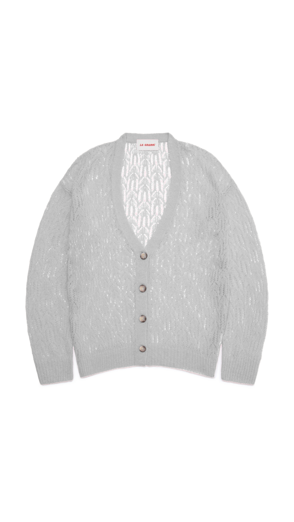 Arañita V Neck Cardigan - Grey