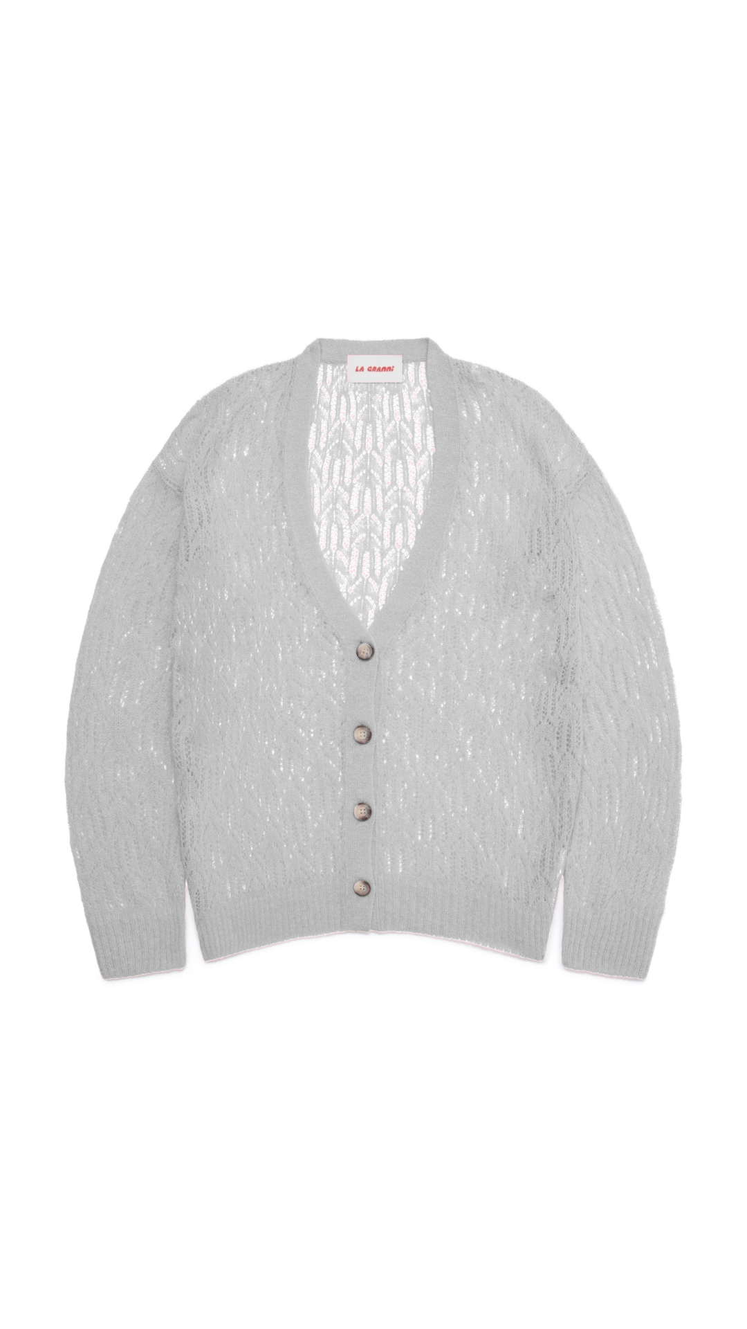 Arañita V Neck Cardigan - Grey